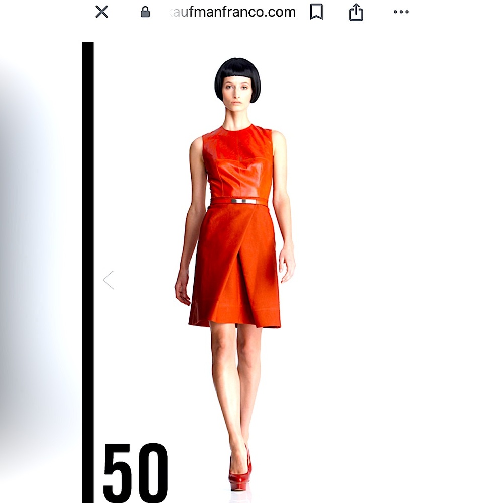 Kaufman Franco Chilli Leather Dress - excellent condition, size XS